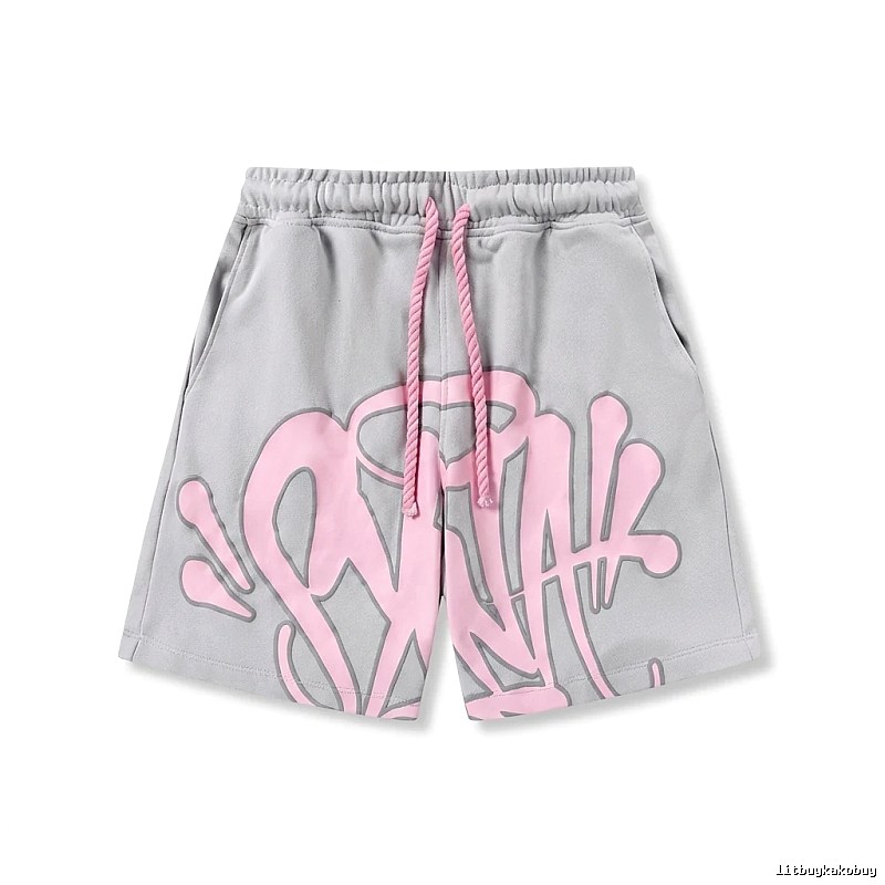 SynaWorld Graffiti-style Gray Shorts
