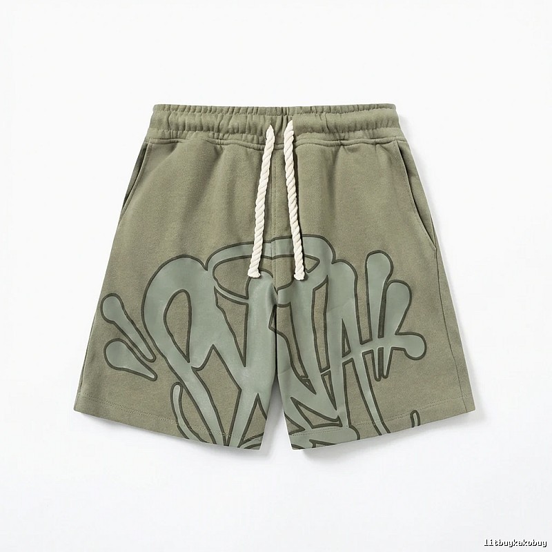 SynaWorld Graffiti-style Shorts (Military Green)