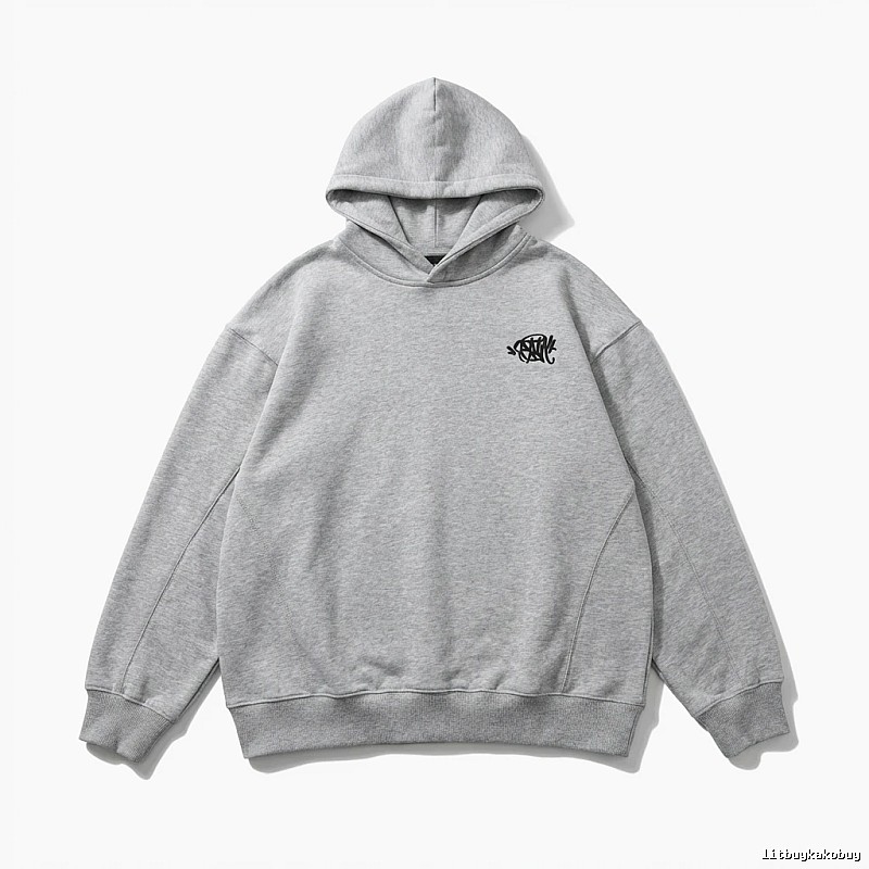 SynaWorld Simple Style Light Gray Hoodie