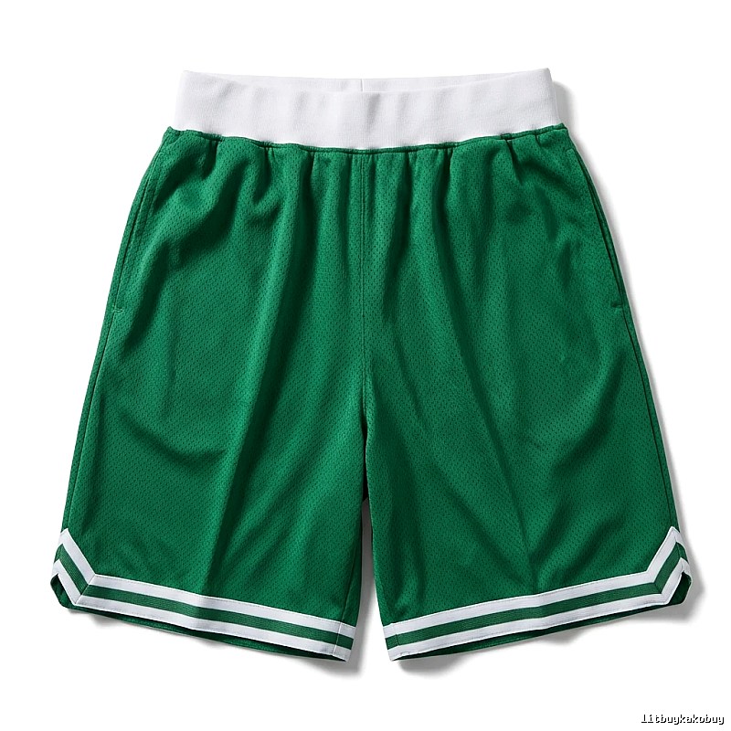 Tatum green and white retro-style shorts