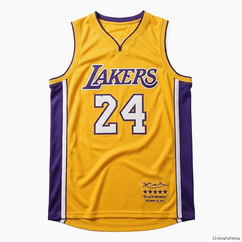 The No. 24 yellow jersey of the Los Angeles Lakers.