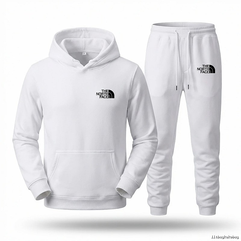 The North Face minimalist style white suit/set/outfit