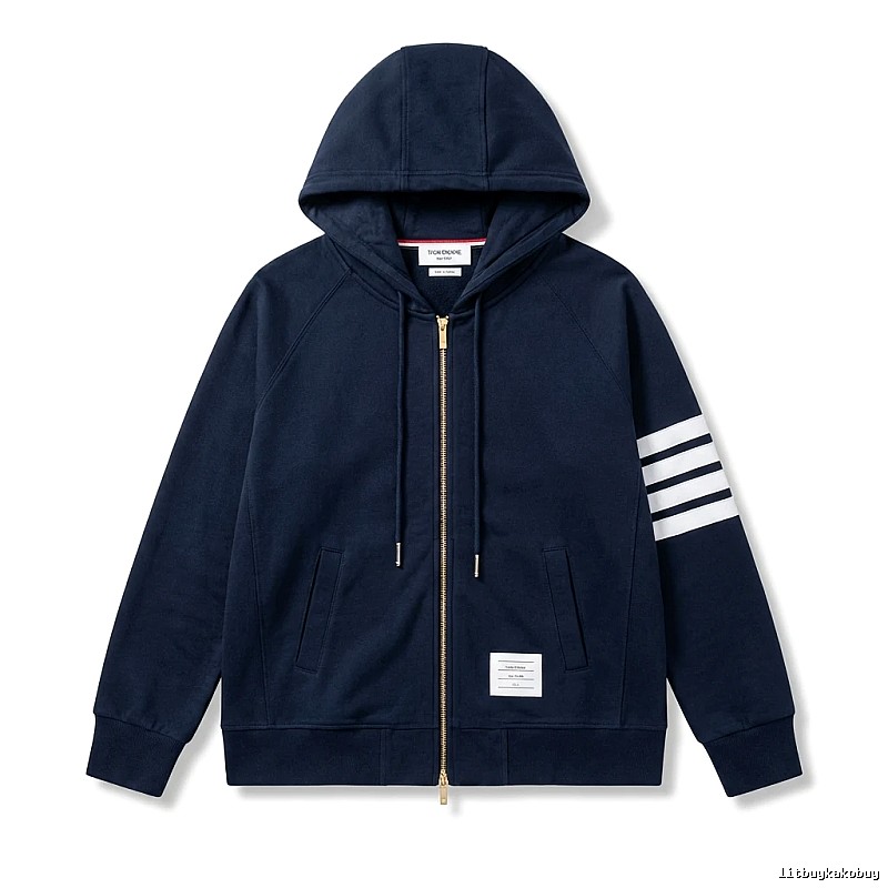 Thom Browne striped casual dark blue sweatshirt