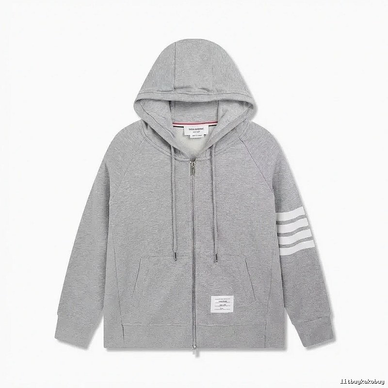 Thom Browne's classic grey hoodie