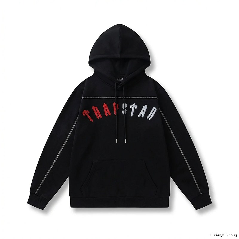 Trapstar letter-style black hoodie