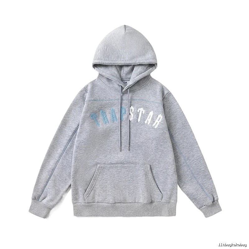 Trapstar Letter Trendy Cool Gray Sweatshirt