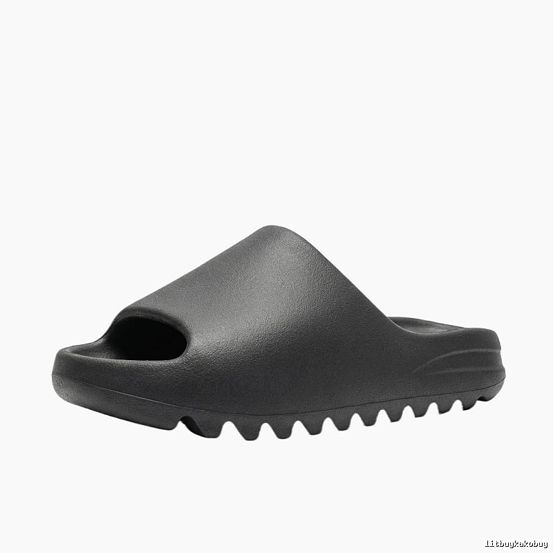 Yeezy matte black slippers