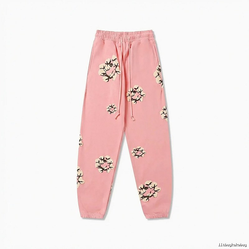 DENIM TEARS Floral Pink Sweatpants