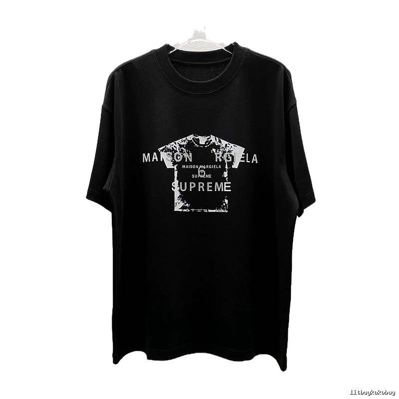 Maison Margiela Co-branded Street-style Black T-Shirt