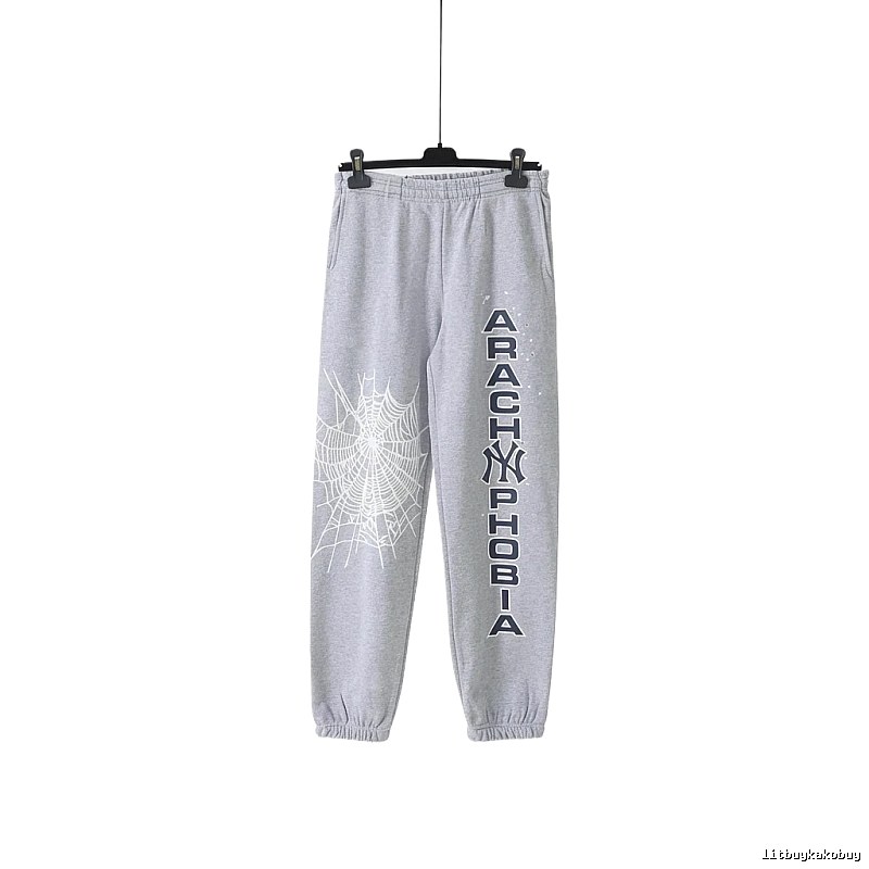 Sp5der Grey Trendy Sweatpants